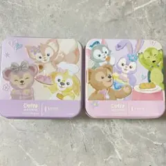 ディズニー　ダッフィー　お菓子　缶箱　2個セット　香港　限定