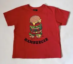 マーキーズ 130 ハンバーガー プリント Tシャツ レッド MARKEY'Sのサムネイル