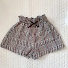 petit main＊90cm チェックショートパンツ キュロット