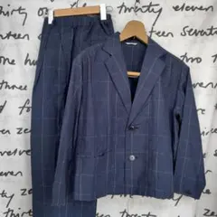 イタリア製 セットアップ Steven Alan リネン混合 ネイビー 別注
