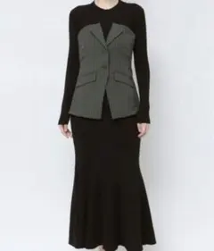 LAGUNAMOON/ ラグナムーン ボタンジレドッキングニットワンピース