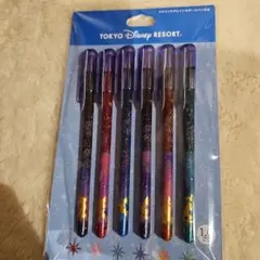 ディズニーお土産メタリックゲルインキボールペン6本セット