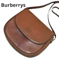 バーバリーズ　ショルダーバッグ　レザー　ブラウン　ノバチェック　シャドーホース