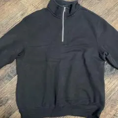 ハーフジップ　黒