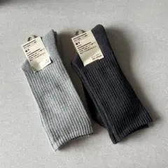 MUJI 足なり直角 パイル編み 靴下 2足セット 25〜27cmのサムネイル