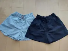 74 西松屋 ショートパンツ 130 2枚セット