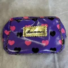 Swimmer ハート柄ポーチ 紫