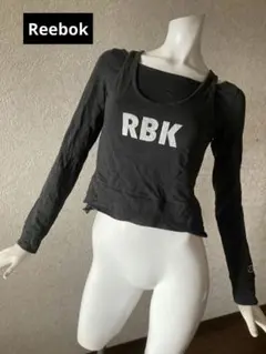 ✰Reebok RBK 長袖カットソー レイヤード風 ブラック
