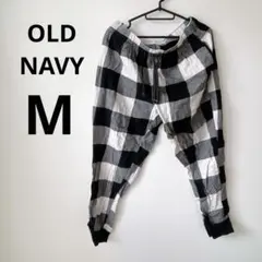 美品✨OLD NAVY 【M】ブラック ホワイトチェック ズボン