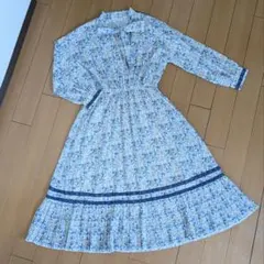 鎌倉シャツ LIBERTY リバティ ロングワンピース ウエストリボン - メルカリ