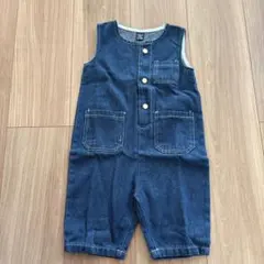 デニム ノースリーブオーバーオール 12-18M