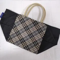 【お値下げ】Burberry Blue Labelのチェック柄無地柄トートバッグ