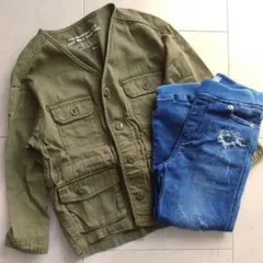 【BREEZE】【BAYFLOW】ジャケットアウター　デニム　セット　110cm