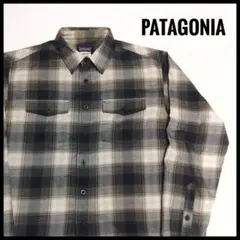 patagonia オーガニックコットン 長袖 ネルシャツ チェック オンブレ