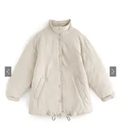 スタンドカラーミドル丈ダウンコート