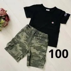 上下セット売りChampion Tシャツ 迷彩ハーフパンツ 3tのサムネイル