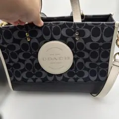 COACH デンプシー トート 22 シグネチャー　2way ショルダーバック