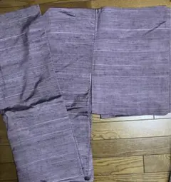 中古きもの　紫紬　無地　中古
