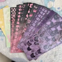 デコシール 32枚 トレカデコ キラキラかわいいステッカー 女の子 コラージュ