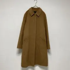 【UNTITLED アンタイトル】ロングコート【9】アンゴラ　ウール　比翼ボタン