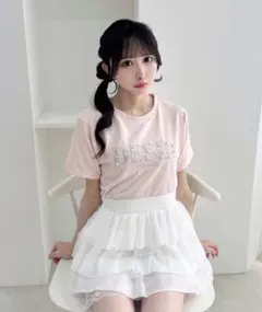 INGNI ロゴT ピンク ビジュー スナ系のサムネイル