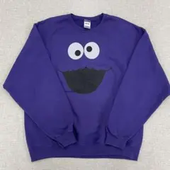 ジャージーズ クッキーモンスター スウェット XL 紫 フェイスプリント