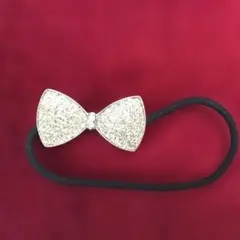 ⭐️グリッターシルバーリボンヘアゴム⭐️