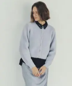 YECCA VECCA 金釦ジャケットライクニットカーディガン