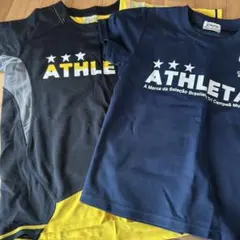 ATHLETA サッカーウェア　半袖Tシャツ 黒と黄色　140㎝