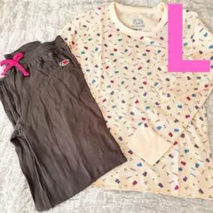 【新品未使用】フルーツオブザルーム ワッフルルームウェア　長袖　グミ柄Lのサムネイル