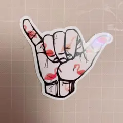 防水ステッカー　フラワー　ハワイ