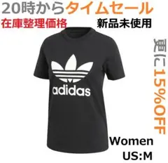 新品 アディダス オリジナルス レディース Tシャツ 半袖 ブラック US:M