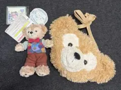 スウィートダッフィーぬいぐるみバッジ❗️ダッフィーポーチ ❗️2点セット‼️