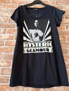 ヒステリックグラマー ロングTシャツ ヒスガール プリント ブラック 黒