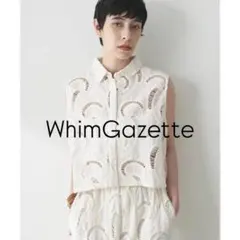 WhimGazette エンブロイダリーフレンチスリーブシャツ　ホワイトのサムネイル