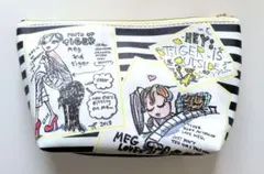 ジェフリーフルビマーリ　メグとタイガーのイラストポーチ