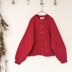 Veritecoeur カーディガン シルク カシミヤ混 赤 フリーサイズ - メルカリ