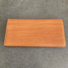 柿渋染め ヌメ革 小銭入れ無し 長財布