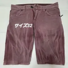 EDWIN 503 Bluetrip サイズ32ピンクハーフパンツ デニムパンツ