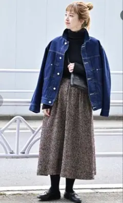 フレアスカート ツイード風 FREEサイズ 【新品未使用】ツイード【最終値下げ】