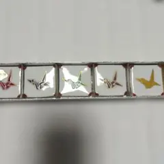 清水焼 箸置き 5個セット 折り鶴柄、箸置き、正月、折り鶴、清水焼、縁起物