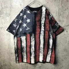 B2253古着　Tシャツ 柄　黒　90s Y2K