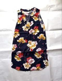 OLD NAVY フラワープリント ノースリーブ チュニックMのサムネイル