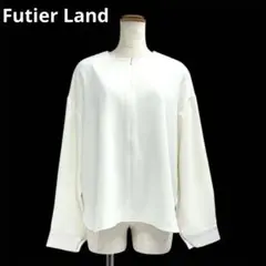 美品　フューティアランド　Futier Land　長袖ブラウス　M　ホワイト