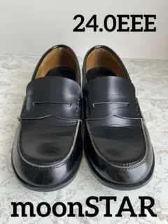 moonSTAR ブラックローファー 24.0EEE 通学靴