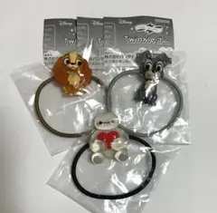 ディズニーキャラクター Twinkleゴム　レディ・トランプ・ベイマックス　3種