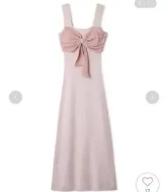 スナイデルホーム　リボンツィードワンピース　ピンク　部屋着　ルームウェア