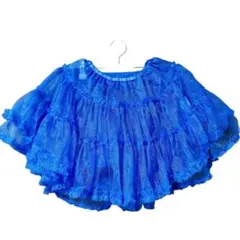【パニエ】青色フリルパニエ パンツ付き