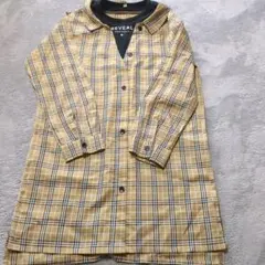 チェックシャツワンピース 150