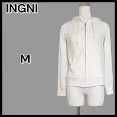 INGNI　イング　フロント　レース　パーカー　ホワイト